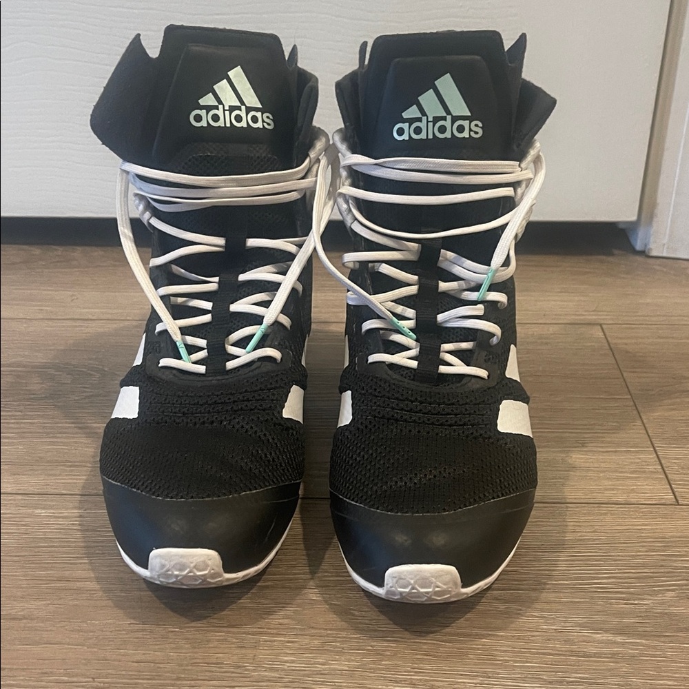 adidas Black and White High-Top Sneakers